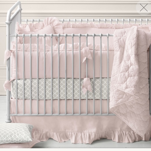 Restoration Hardware Bedding Rh Baby Frayed Ruffle Crib Bumper And
